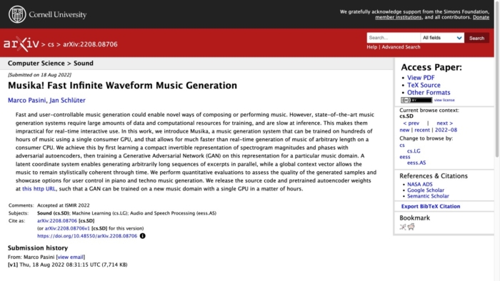 Musika: Fast Infinite Waveform Music Generation