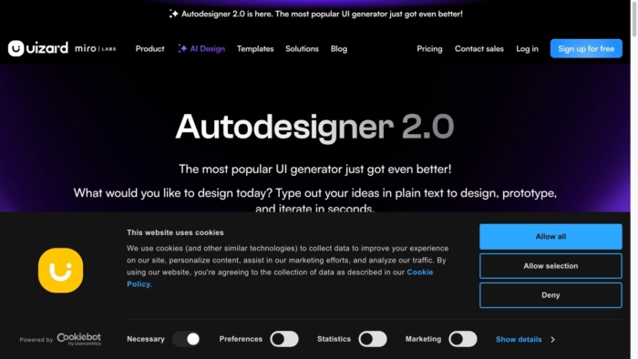 Autodesigner 2.0 Uizard.io